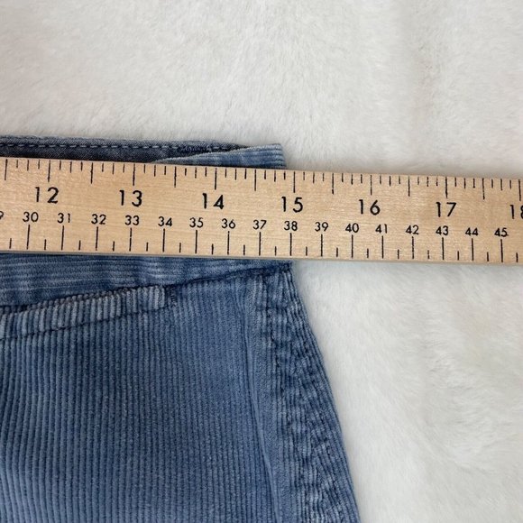 7 for al Mankind Corduroy Skirt 27 Blue Front Slit Vintage Y2K Women's - Picture 8 of 12